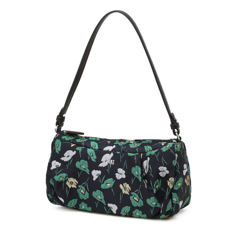 DCBA6E510E3 [CHELSEA] グリーンフラワーパターン生地 ミニショルダーバッグ兼クロスバッグ