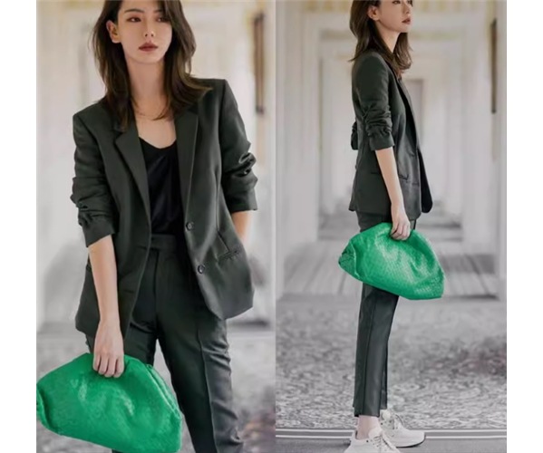 二点セット 上下セット ツーピース レディース ジャケット パンツ スーツ セットアップ アンクル丈 フルレングス 長袖 襟付き スーツカラー シンプル 上品 おしゃれ かっこいい こなれ感 個性的