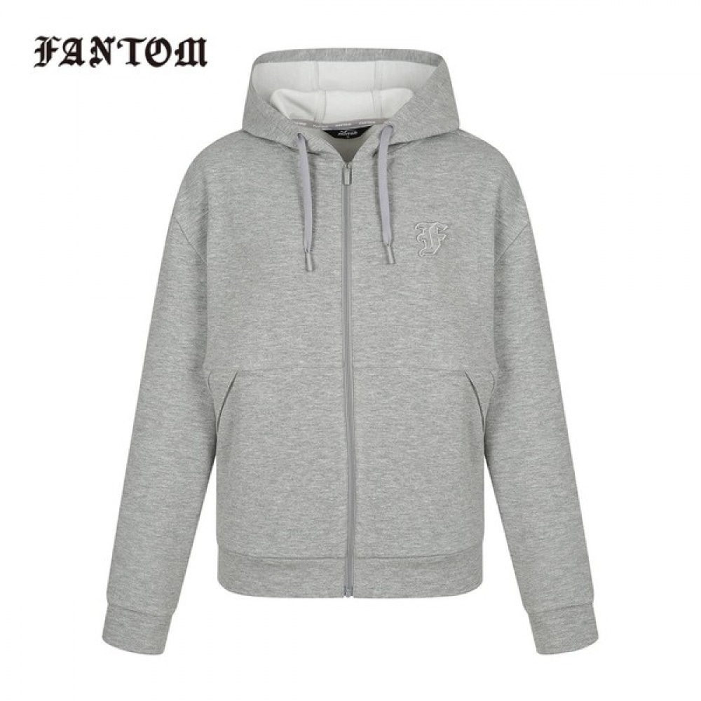 [Phantom] 女性用シボリポイントトレーニングパーカージップアップ