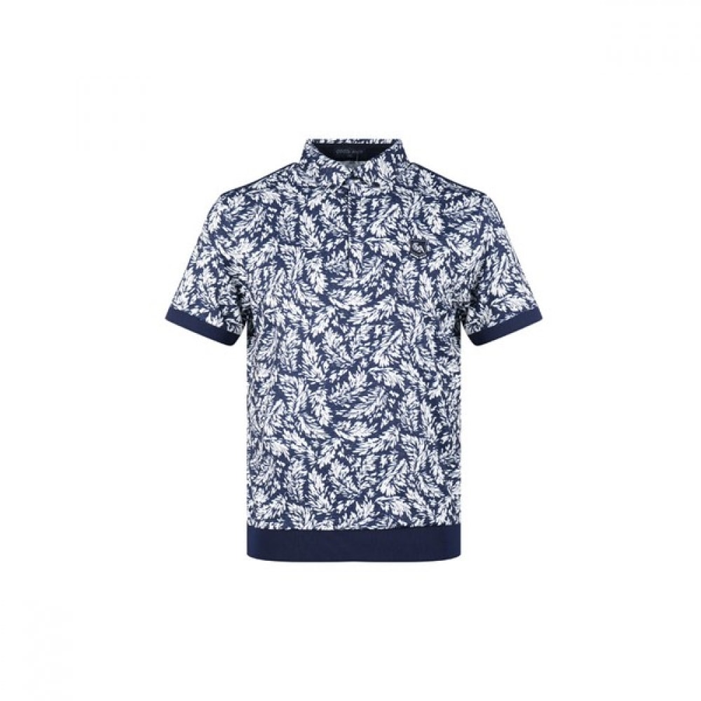 (ラックスゴルフ) ラックスゴルフグッドマンメンズ隠しハーフジップアップパターン半袖Tシャツ YG4M412