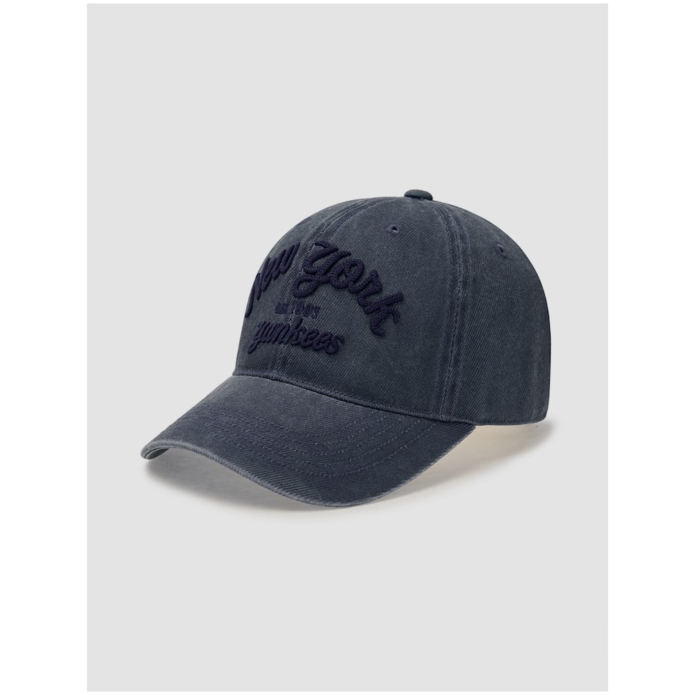 MLB バーシティレタリングピグメントアンストラクチャードボールキャップ NY (インディゴ) QHHC3ACPDS14N-50INS