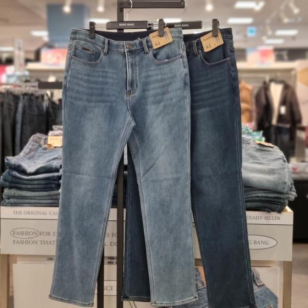 HC21 共用 インバンド レギュラーフィット ミンクボア ボンディング スパン デニム NQK864 (S42527133)