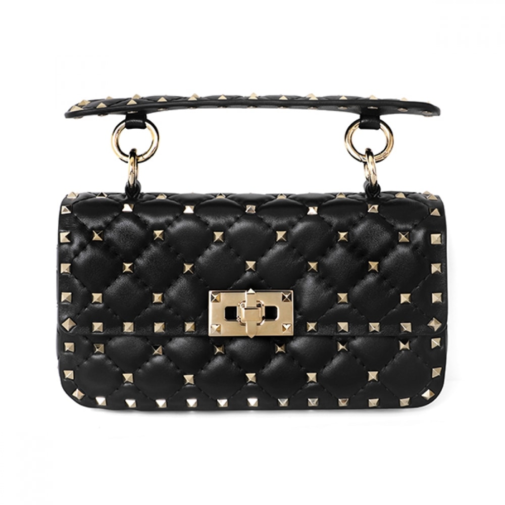 Valentino 2W2B0123 NAP 0NO (B0123 NAP 0NO) ロックスタッズスパイククククオリファイングスモールチェーンショルダーバッグ