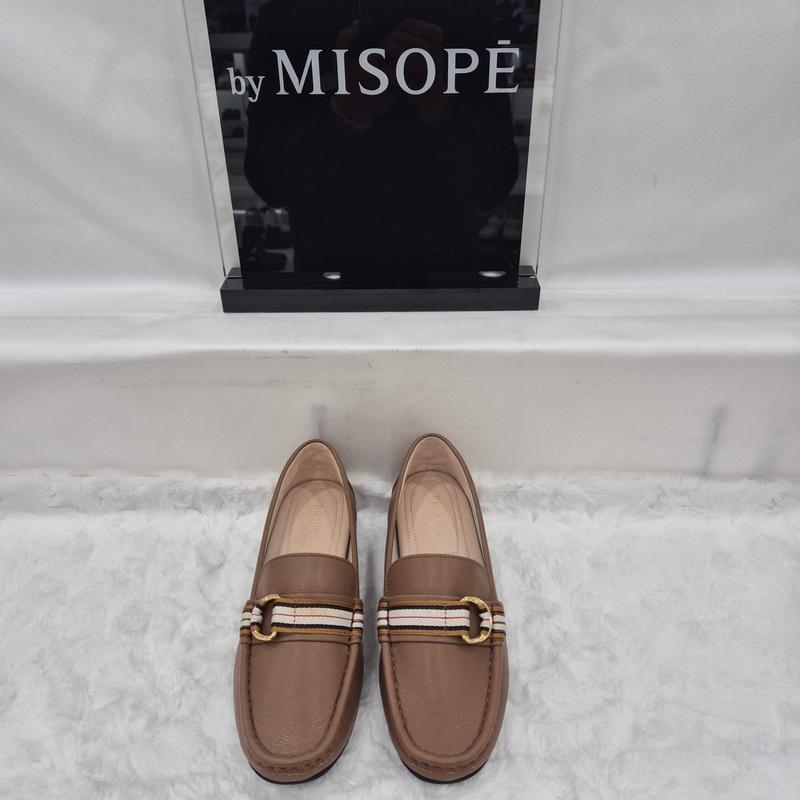 By 女性 ゴールドリング ローファー 112HT339FS002 BROWN 4 JJ