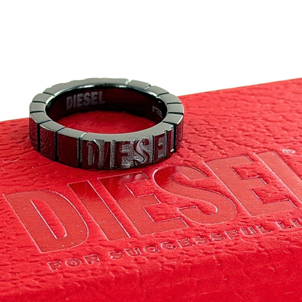 ディーゼル DIESEL リング 指輪 メンズ レディース ユニセックス 9号 13号 20号 ステンレス ブラック ロゴ シンプル おしゃれ ブランド アクセサリー 誕生日 結婚記念日 夫 妻 彼氏