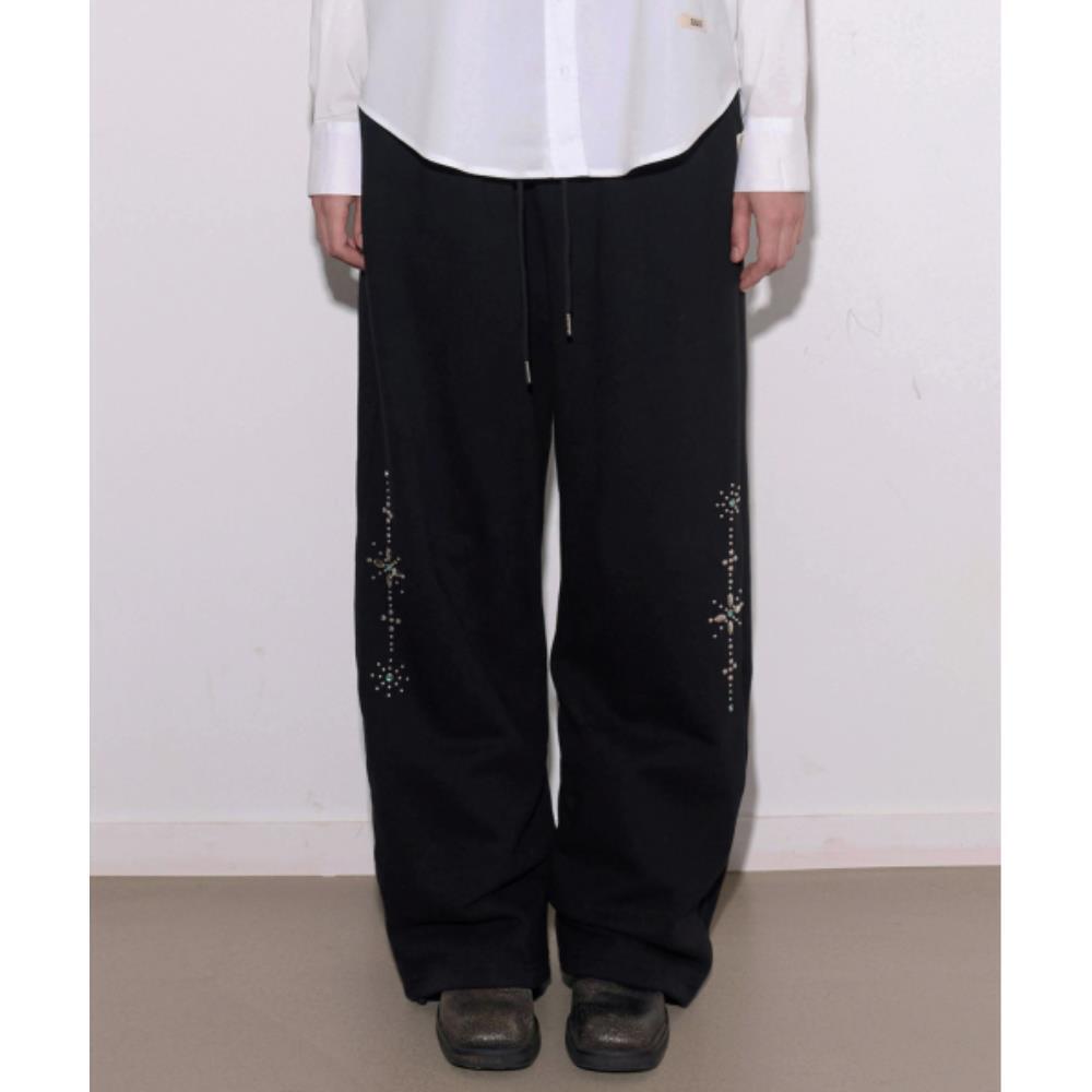 ROCKCAKE Stone Beads 2way Jogger Black RC24PT04210BK