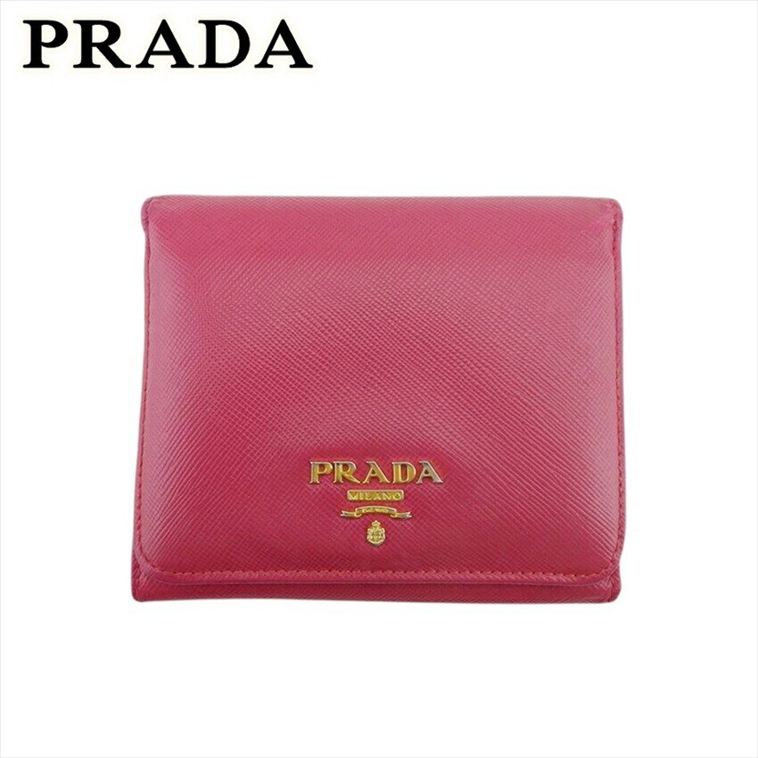 三つ折り 財布 三つ折り 財布 レディース ピンク ゴールド 中古