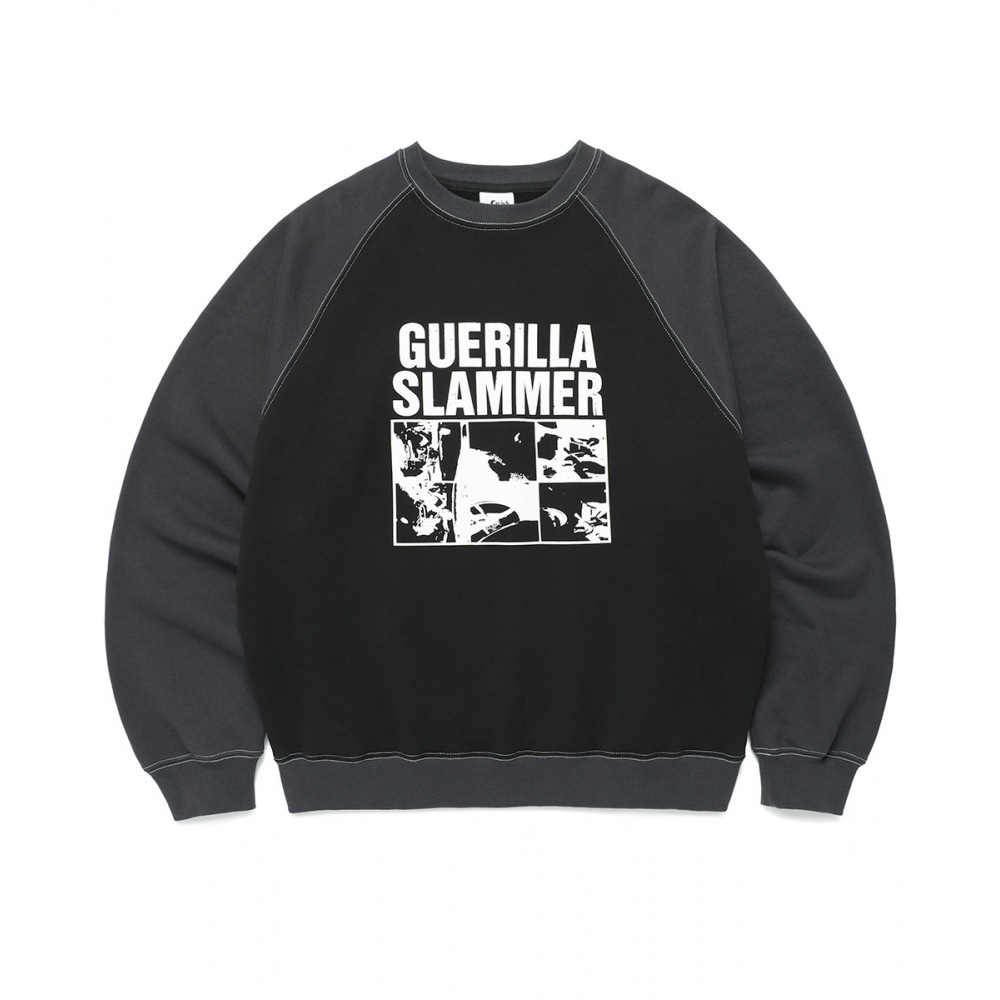 CAVISH ゲリラ スラマーズ ラグラン スウェットシャツ ブラック(CV2DFUM445A)