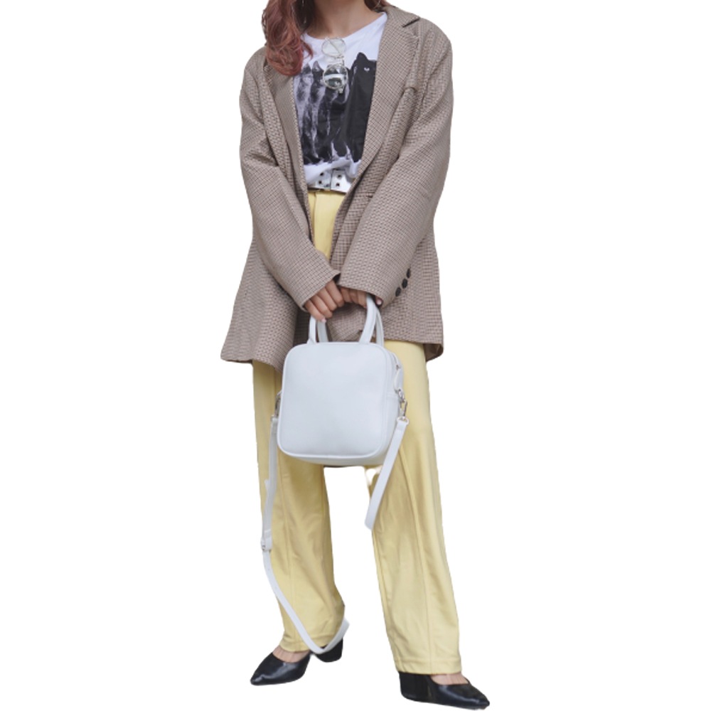 Gun Club Check Oversized Tailored Jacket (beige) A,D,G レディース アウター