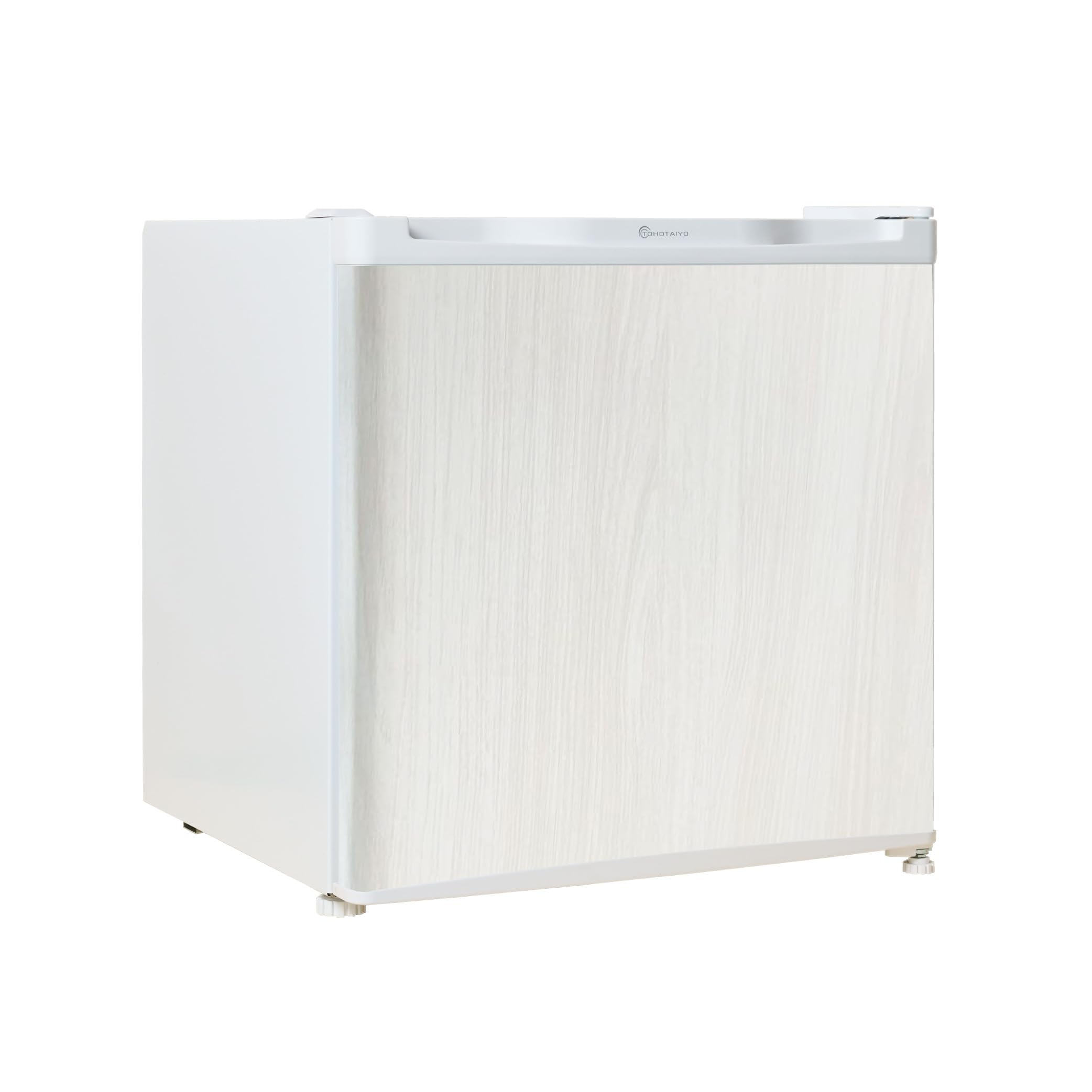 TOHOTAIYO 1ドア 小型 冷蔵庫 コンパクト 46L 一人暮らし向け 左右開き対応 TH-46L1-WW ホワイトウッド