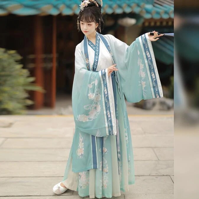 レディース中国伝統古典美女漢服唐装　3点セットアップ　中華コスプレ衣装ワンピース　羽織　イベント演出衣装　宮廷古代ダンス衣装　中華風チャイナドレス　写真撮影衣装　ステージ衣装　華流ステージコスプレ衣装