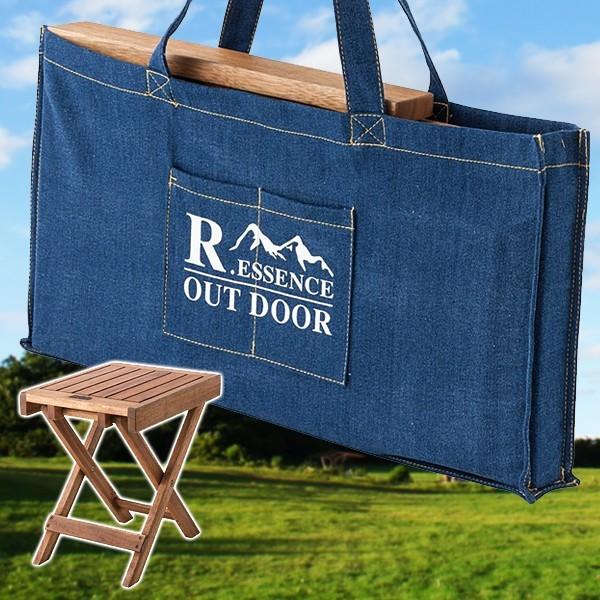 折りたたみ ガーデンテーブル キャンプ アウトドア 木製 折畳み テーブル 収納バックつき フォールティングテーブル