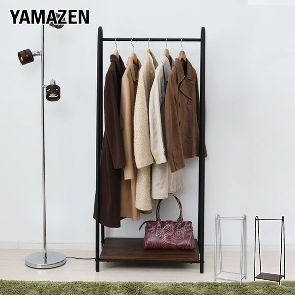 ハンガーラック おしゃれ 棚付き 幅66 シングル ASH-S