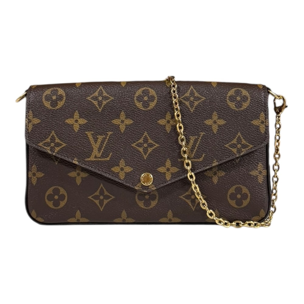 ルイヴィトン ポシェットフェリシー モノグラム ショルダーバッグ モノグラムキャンバス M61276 ブラウン LOUIS VUITTON 中古 美品 108,900円