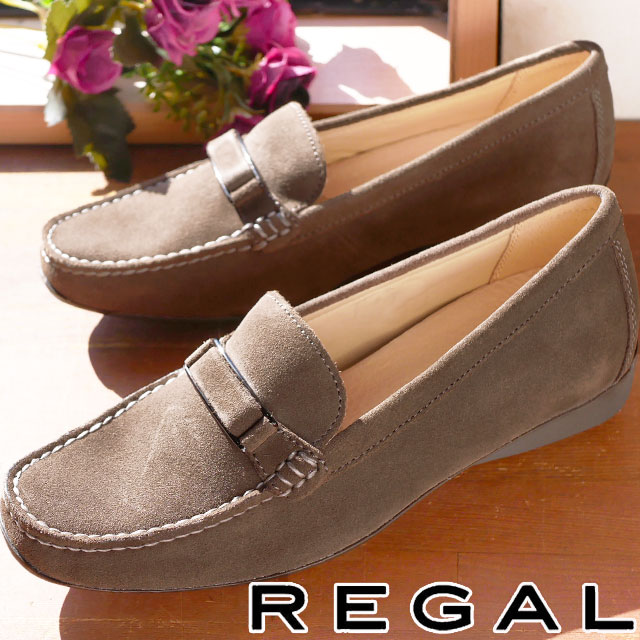 リーガル レディース モカシン ビット付きフラットシューズ スリッポン ドライビングシューズ カジュアルシューズ スクエアトゥ 本革 スエード 靴 F72K LKSS r