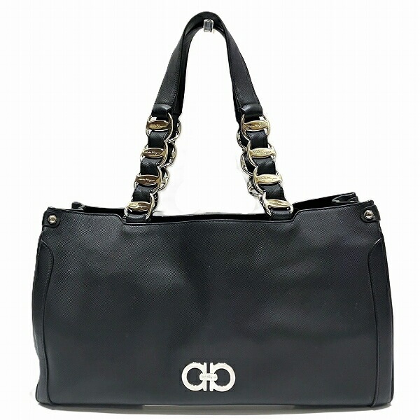 サルヴァトーレフェラガモ ダブルガンチーニ バッグ トートバッグ レディース【中古】