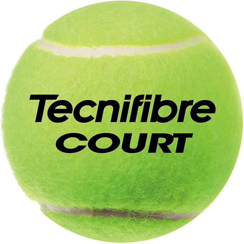 【ロット販売：入り数4球×15】Tecnifibre(テクニファイバー) COURT 4球入り 硬式テニス ボール 硬式テニスボール (TBA4CT1)