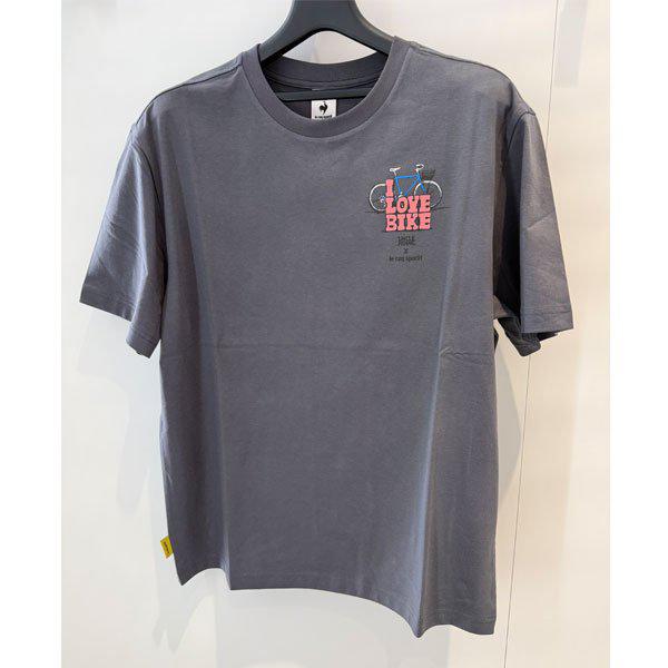 アンクルリンネ ユニ コットン バックグラフィック半袖Tシャツ QR323LRS71 DGR