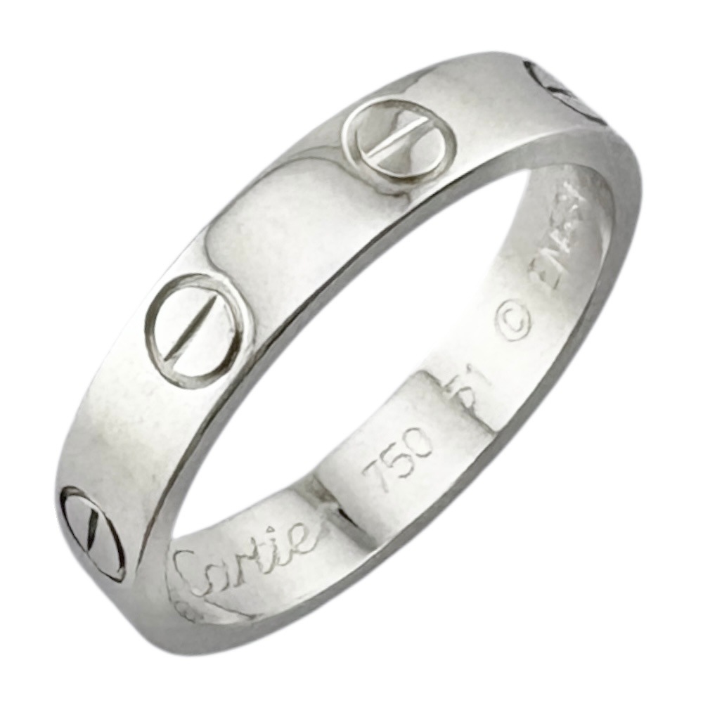 カルティエ ミニラブ リング 指輪 11号 18金 K18ホワイトゴールド CARTIER 中古 美品