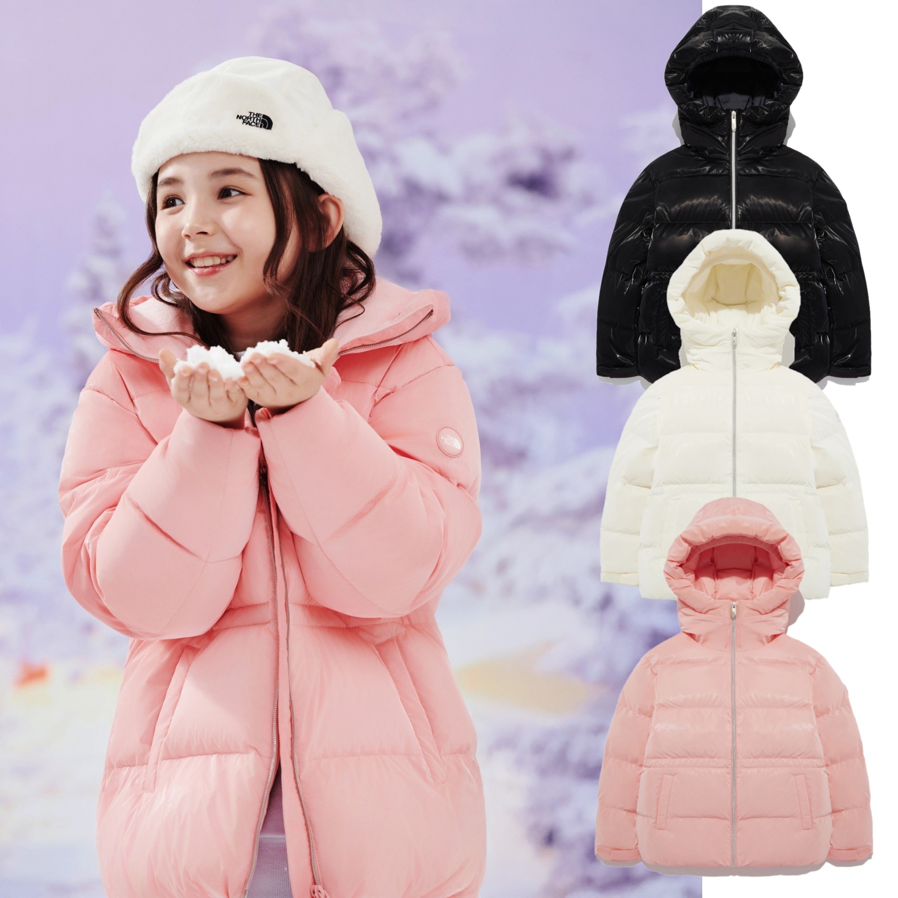 キッズ GS NOVELTY GLITTER RDS ダウンジャケット 3色展開 #韓国ファッション #キッズコーデ #冬アウター #ノースフ