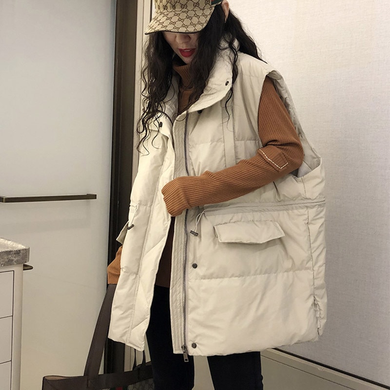 超目玉新品 ダウンベスト レディース 中綿ベスト 秋冬 冬 ベスト 防寒ベスト ハイネック チョッキ アウター トップス 立ち襟 カジュアル ゆったり 防寒 着痩せ