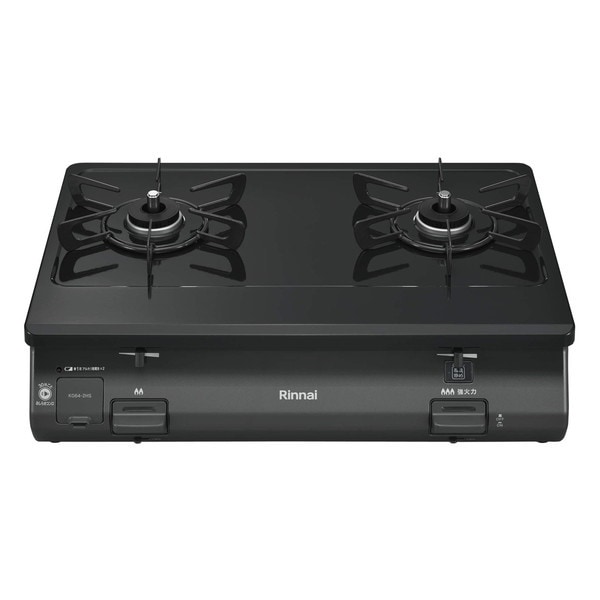 ガスコンロ 都市ガス 2口 右強火力 KG64-2HSR-13A ブラック