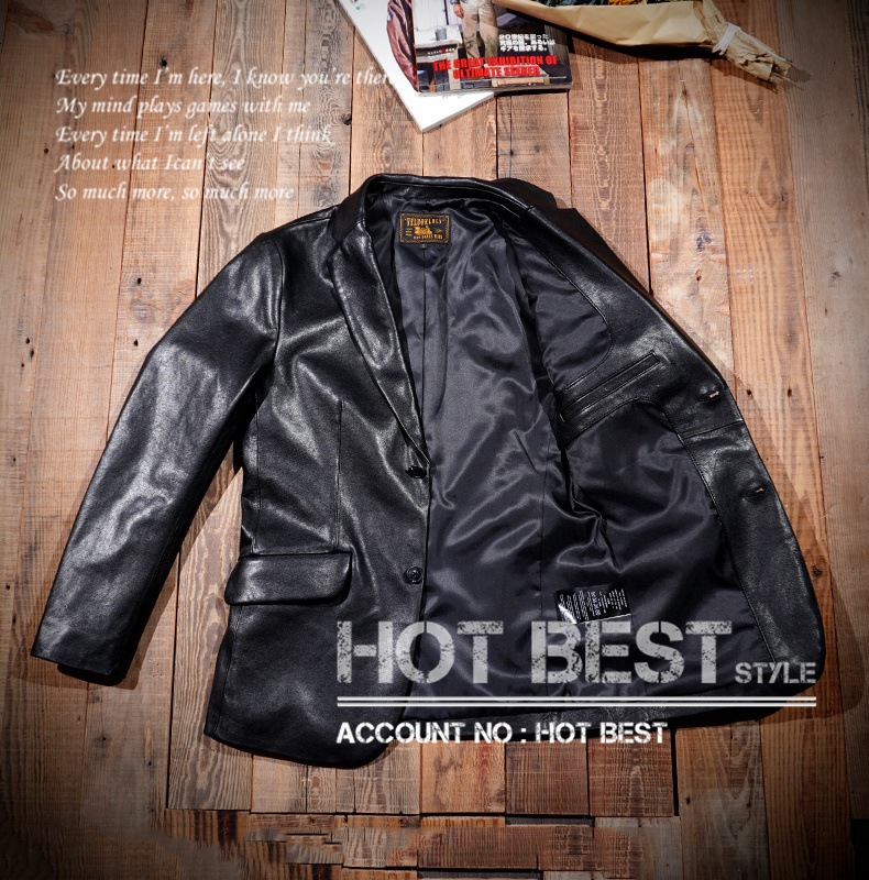 シープスキン ヴィンテージスタイル サックコート メンズ 革ジャン レザージャケット テーラード ライダース 植物鞣し オイルレザー ラム 羊革