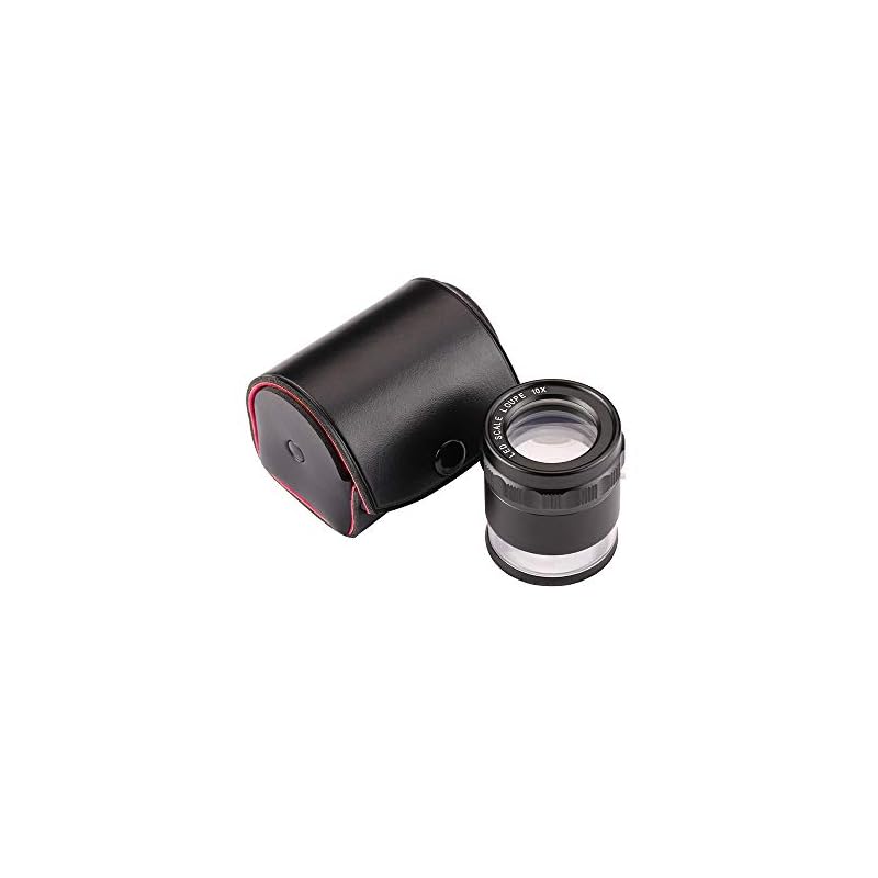 J&T スケールルーペ（目盛りNo.2：0.1mm300付き）LEDライト付き拡大鏡 最小目盛り0.1mm 焦点調整可能 (目盛りNo.2)