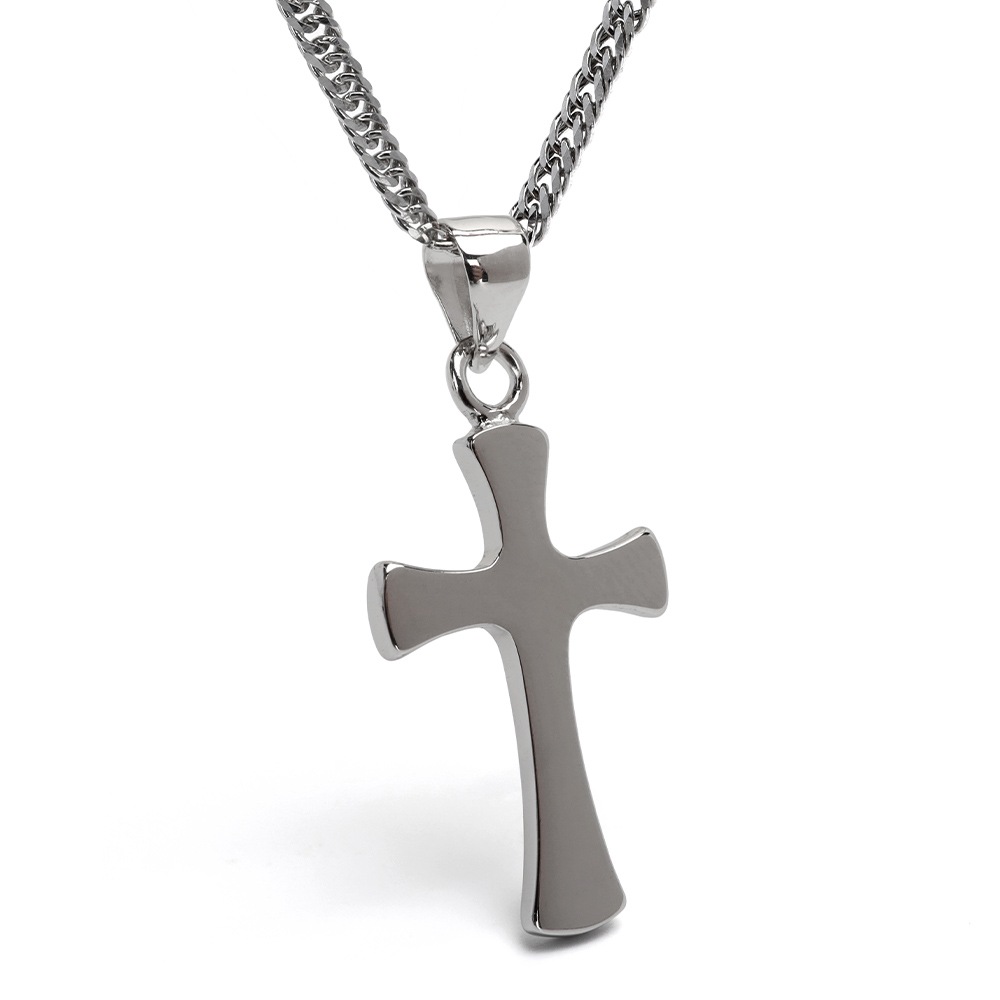 シルバー925 クロスネックレス [ns233-cs053-2mm]