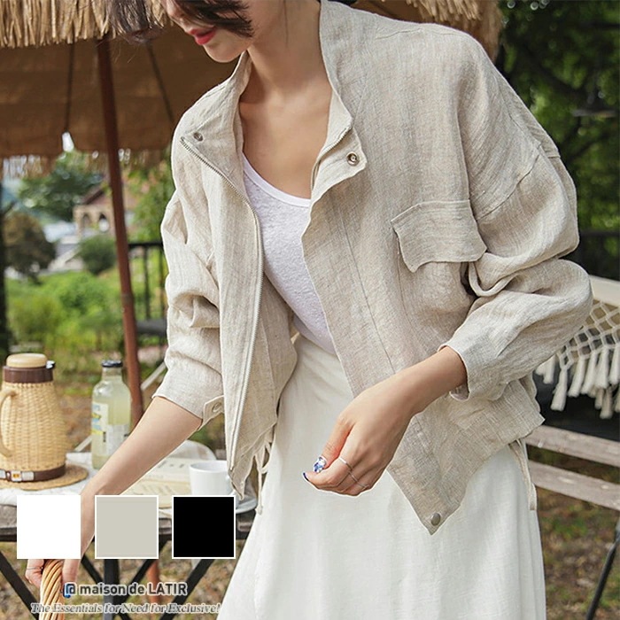 お得な価格ブルゾン ライトアウターライトジップ ブルゾン ガーリー 海 旅行 ガーリー フェミニン 夏 夏服 韓国ファッション 6,327円