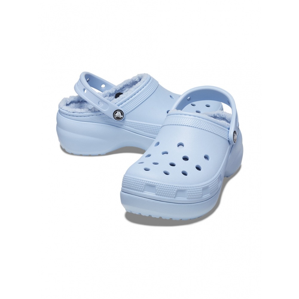 クロックスレディースクラシックプラットフォーム裏地付きクロッグ Wブラック (23FWCL207938)