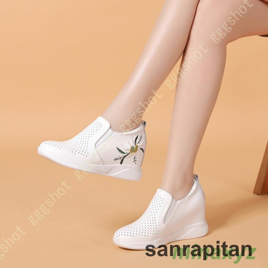 厚底スニーカー スリッポン レディース ローファー 歩きやすい ハイヒール プラットフォーム シークレットシューズ 履きやすい 軽量 快適 オシャレ 可愛い