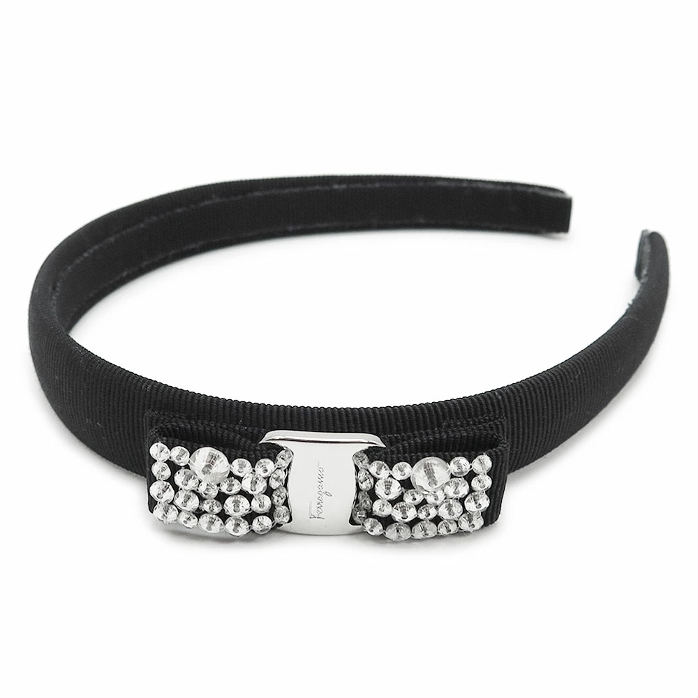 カチューシャ レディース 347581 713034 ヘアアクセサリー ヘッドバンド ヴァラ・リボン ブラック 黒