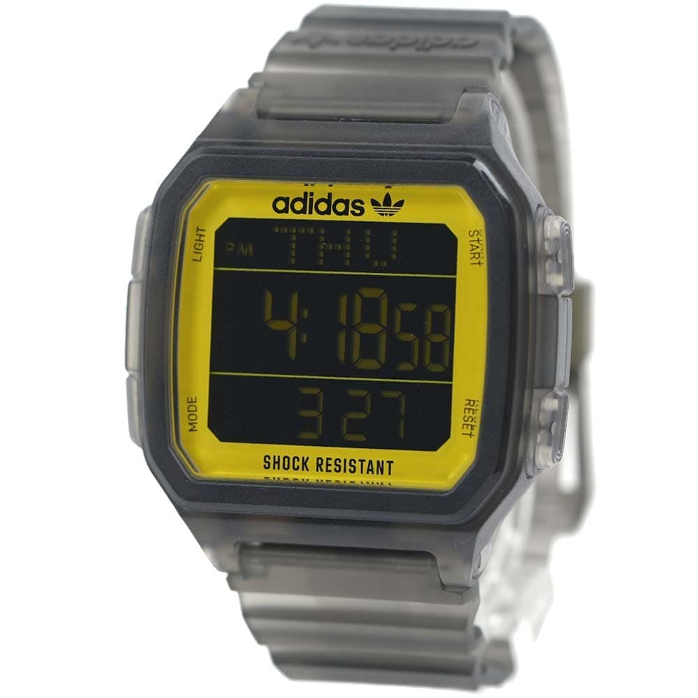 アディダス デジタル ユニセックス メンズ カレンダー クリア 半透明 グレー イエロー 腕時計 adidas DIGITAL ONE GMT Unisex AOST22554 5,577円