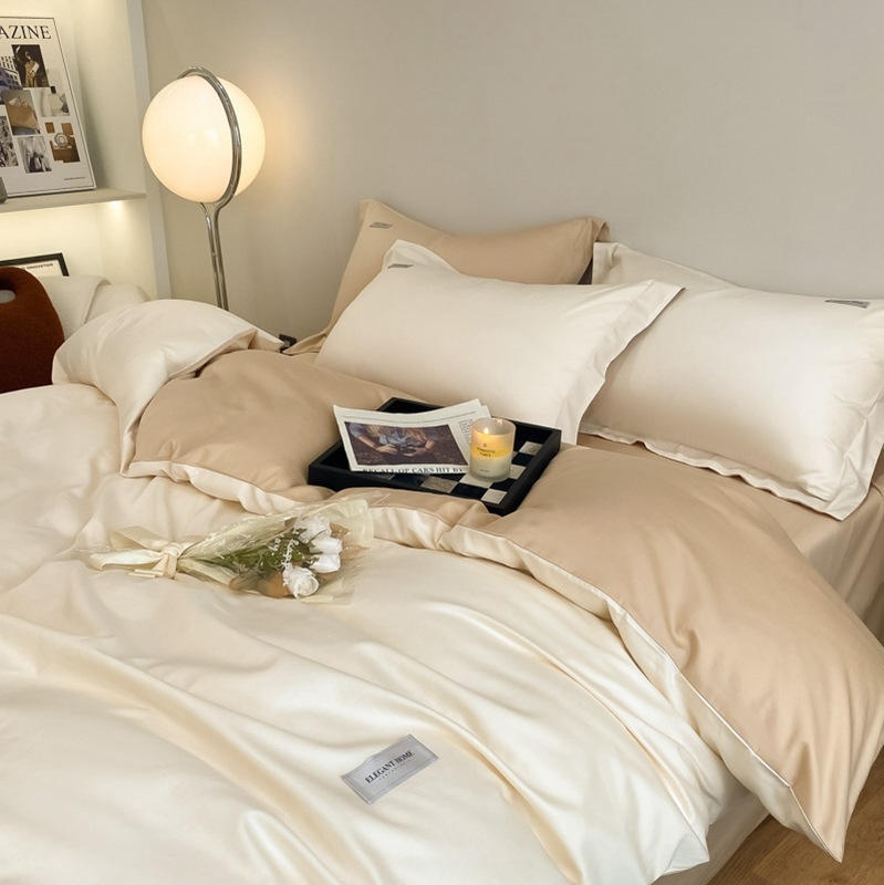 60本の新疆長絨綿4点セット100全綿純綿シーツ布団カバー高級感ベッド笠寝具