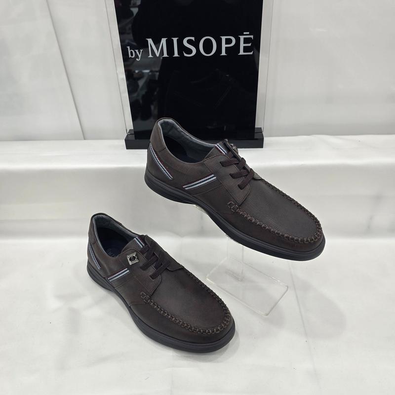 By 男性サフィアーノスニーカー 122HT337SP017 DBROWN 3 JJ