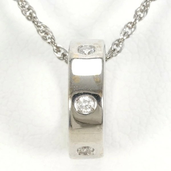 K18 18金 WG ホワイトゴールド ネックレス ダイヤ 0.06 約40cm ジュエリー 中古 36,296円