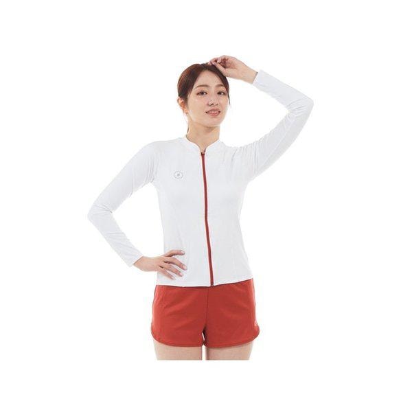 プレーンレジャージップアップラッシュガードセットA4BL1PS72WHT