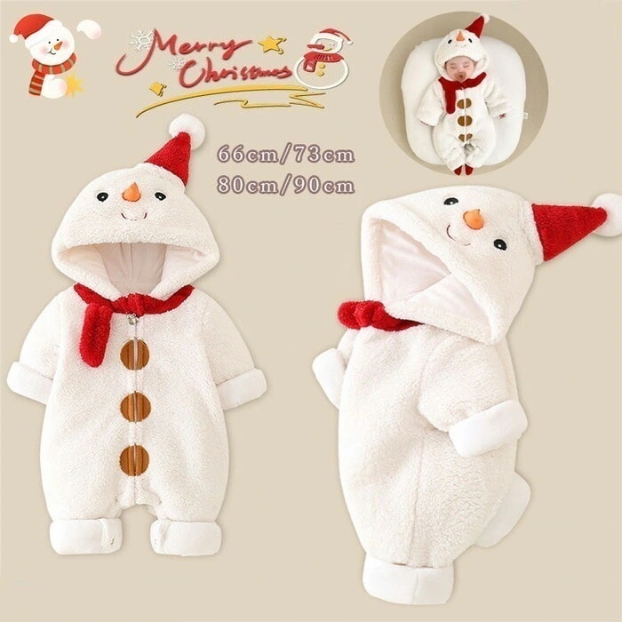 【最新モデル登場!!】サンタ コスプレ ロンパース ベビー着ぐるみ ボア クリスマス衣装 もこもこ ベビーフォト サンタコス ベビー服 カバーオール サンタ 衣装 キッズ 着ぐるみ 雪だるま 赤ちゃん