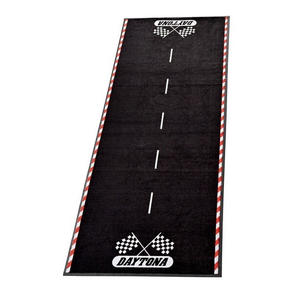 D41570 (Daytona) バイク用 フロアマット 1020×2600mm ゴム素材&ナイロン起毛 オイル染み込み防止 水洗いOK メンテナンスガレージマット サーキット 41570