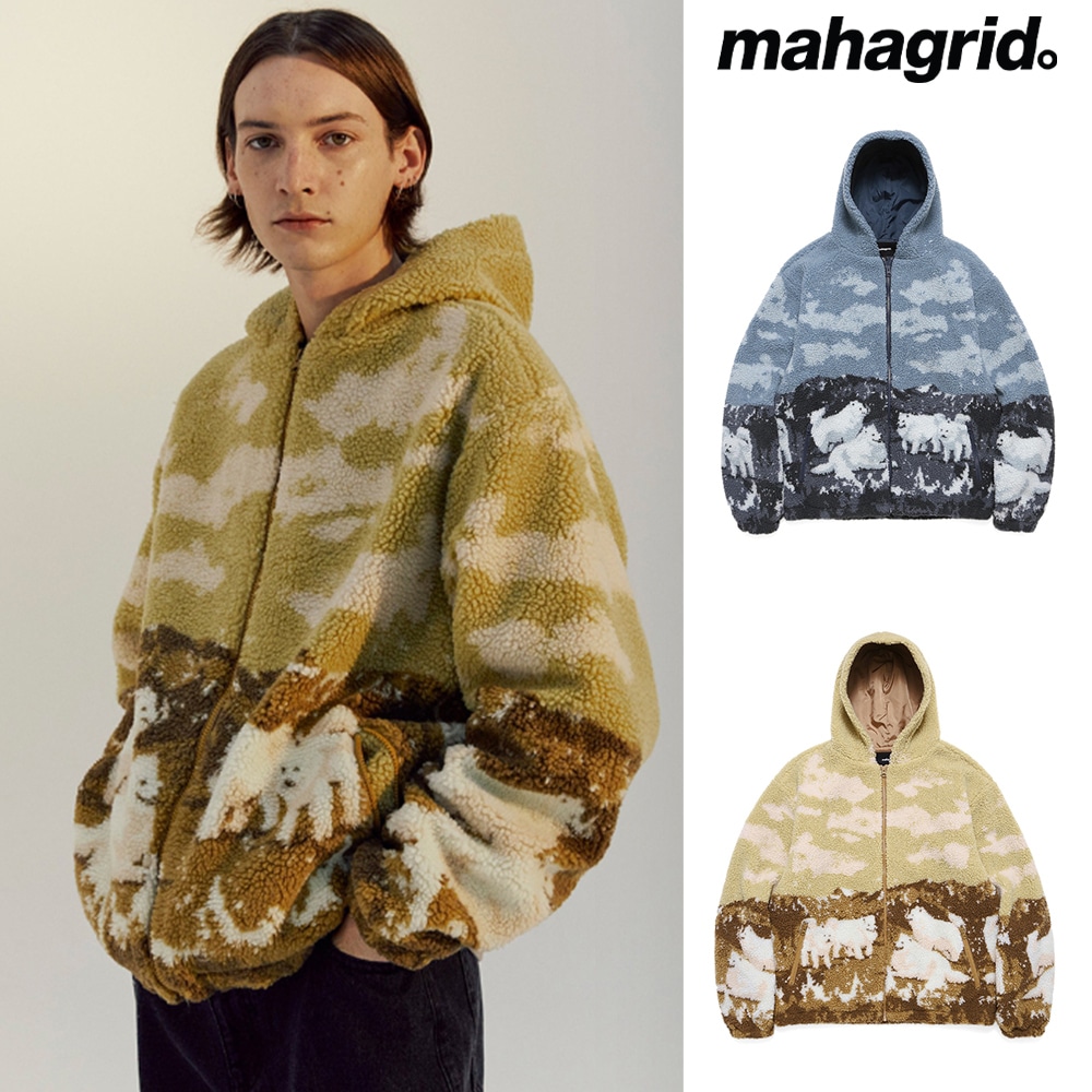 [mahagrid] SAMOYED BOA FLEECE JACKET