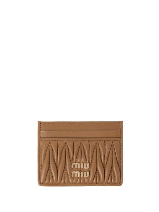 MIU MIU Women Business Card Wallet 5MC076 AFPP F098L CARAMEL