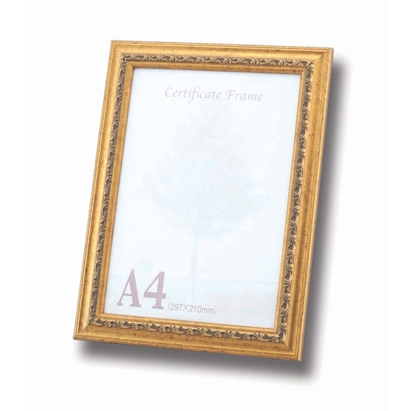 ( A4フレーム ) 金フレーム A4 297×210mm ゴールド ( 10枚セット ) OA額スタンド付き 額縁 額 フレーム