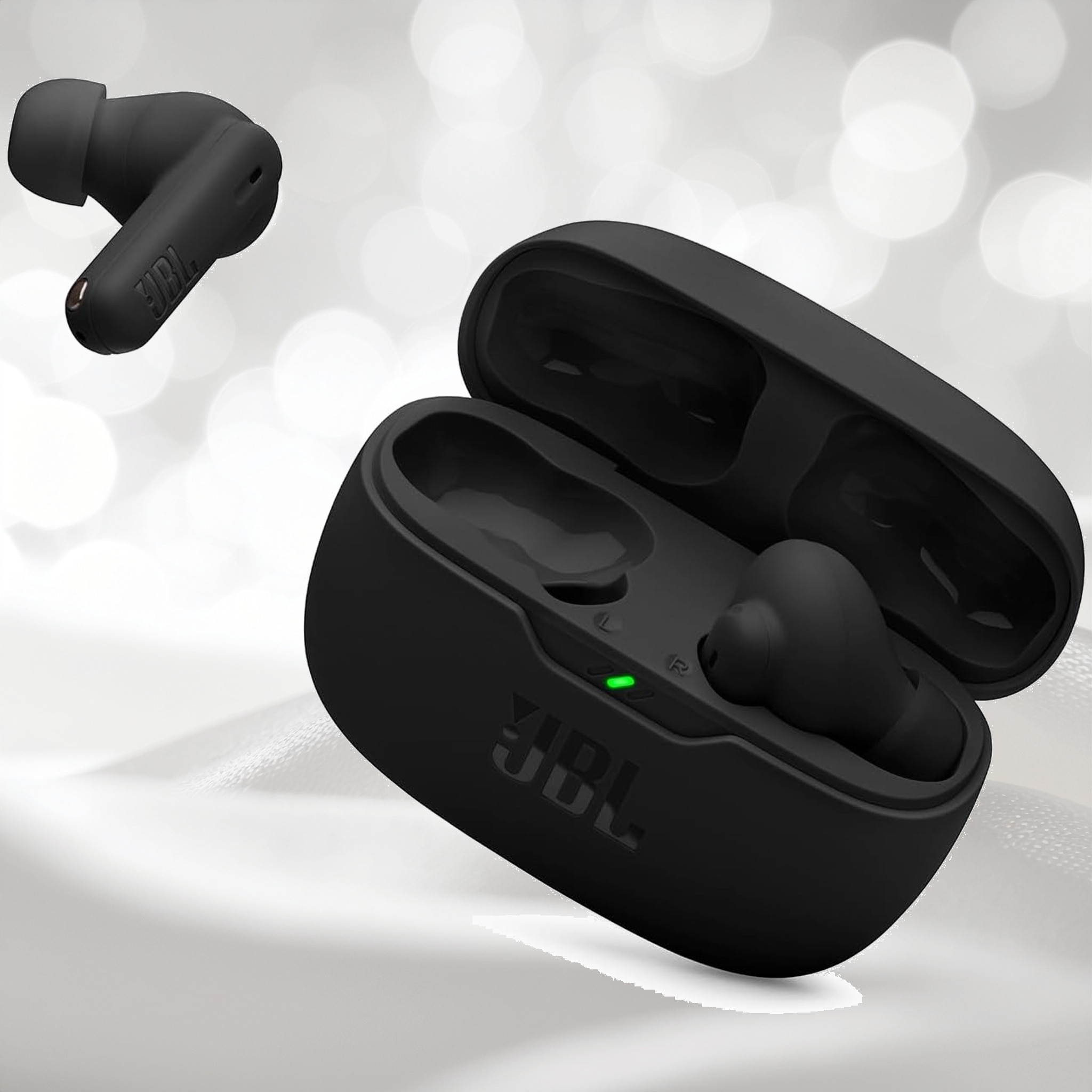 JBL WAVE BEAM 2 ワイヤレスイヤホン アクティブ ノイズキャンセリング IP54 防水防塵 マルチポイント 最大40時間 (ブラック)