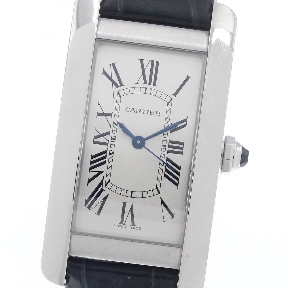 カルティエ CARTIER WSTA0017 タンクアメリカンMM 自動巻き ボーイズ 保証書付き_960407【中古】