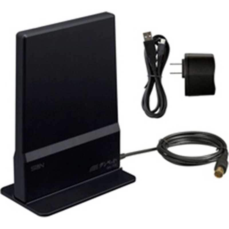 サン電子　サン電子 地デジワンセグ用室内アンテナ(ブースタ内蔵タイプ)　IDA-7CBSK (セミグロスブラック)