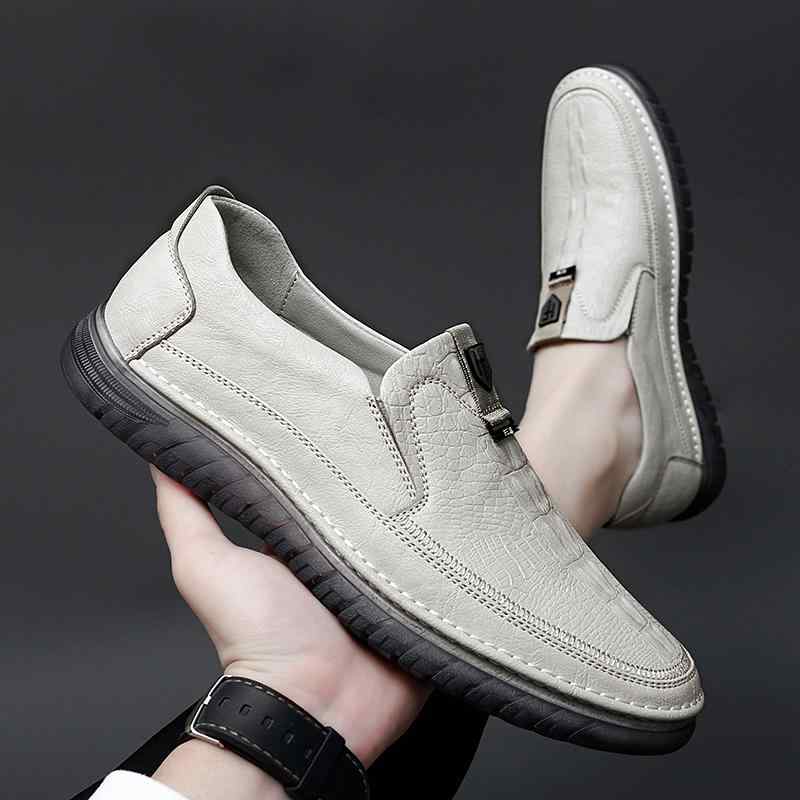 ファッション 春 夏 秋 冬 メンズ 男性 シューズ 靴 おしゃれ かっこいい モテる おすすめ スリッポン 紳士靴 ビジネス 紐なし 革靴 ビーニー スモール ホワ カジュアル