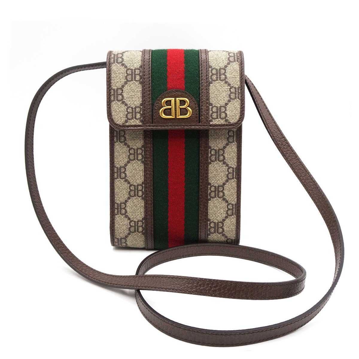 【中古】バレンシアガ×グッチ コラボ ザ ハッカー プロジェクト フォンバッグ 680130 BALENCIAGA×GUCCI ショルダーバッグ
