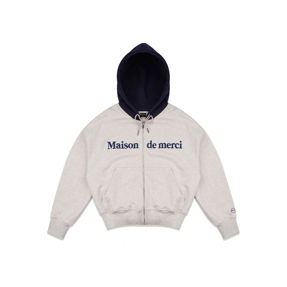 FABULOUS ARCHIVE ウーマンズエンボロゴ クロップフード集業オートミルネイビー(FCC1ZP391W)