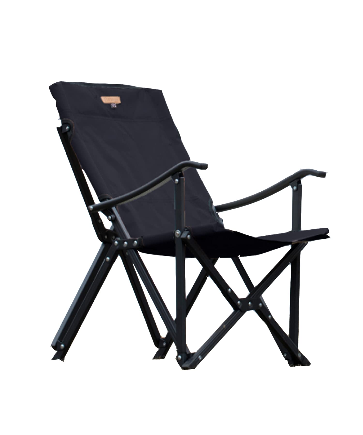Smore(スモア) Alumi High Armchair アルミ製ハイアームチェア アウトドアチェア ハイバック式 折りたたみ式 キャンプチェア コンパクト 収納バッグ付き 超軽量 (Black